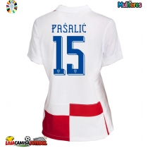 Camisa de Futebol Croácia Mario Pasalic #15 Equipamento Principal Mulheres Europeu 2024 Manga Curta